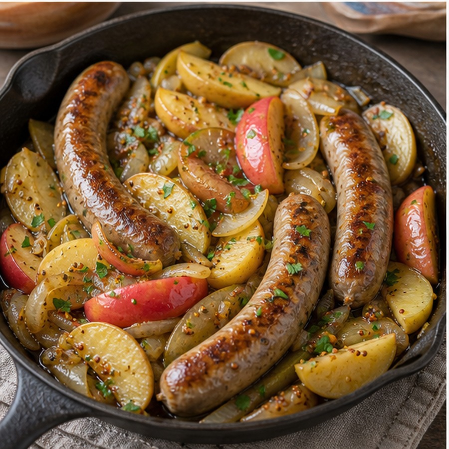 Bratwurst-Apfel-Pfanne