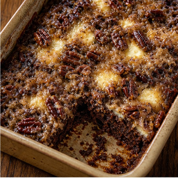 German Chocolate Upside-Down Cake