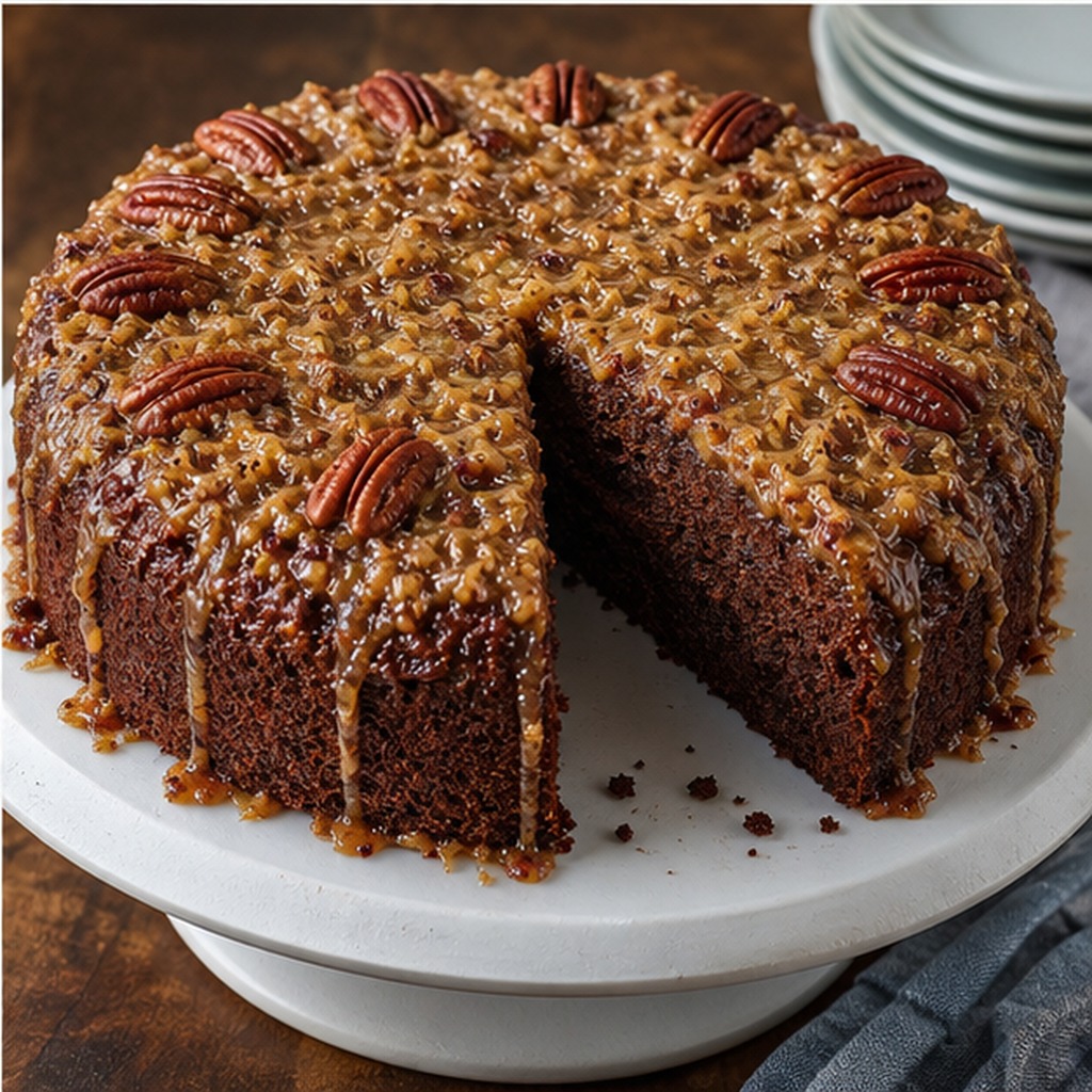 German Chocolate Upside-Down Cake