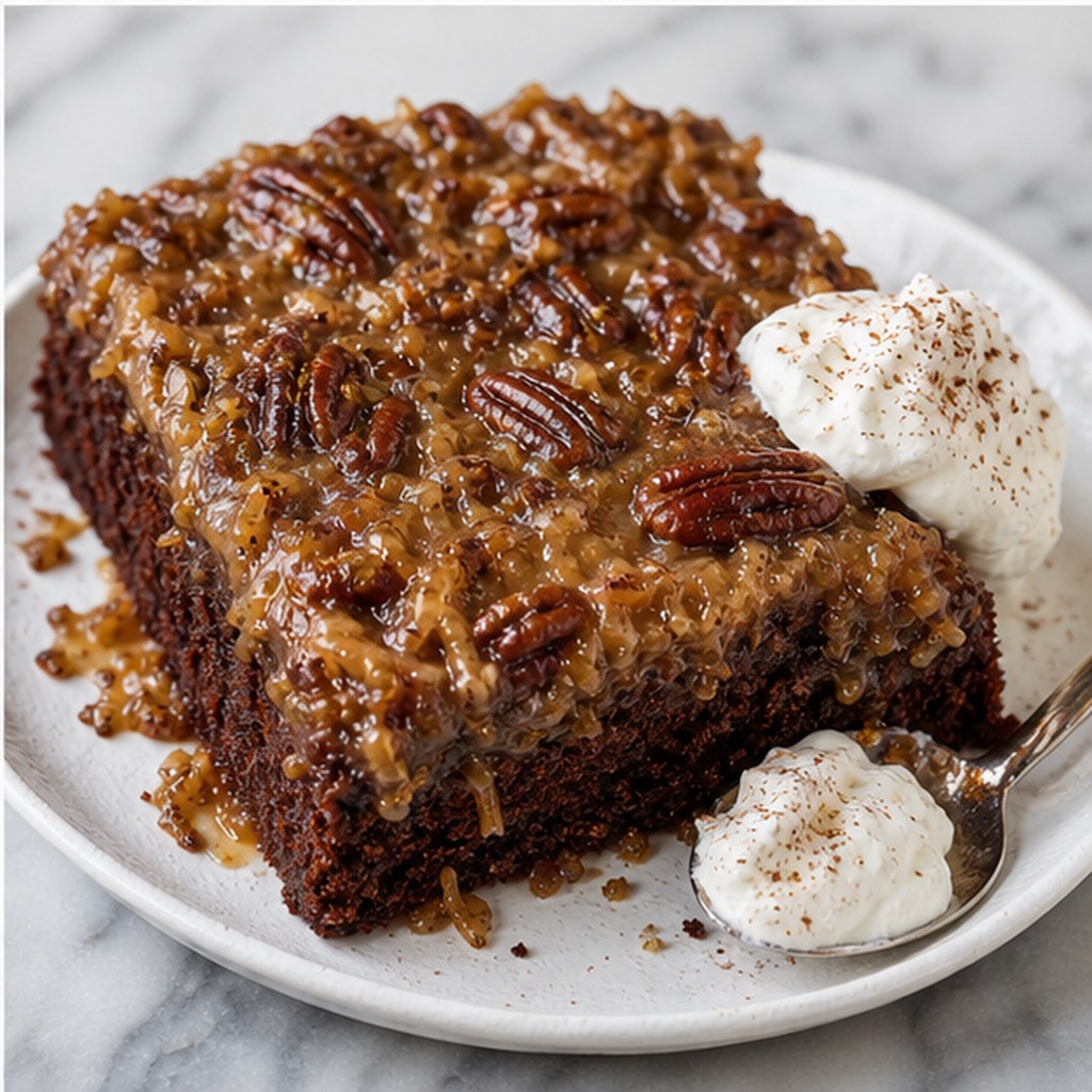German Chocolate Upside-Down Cake