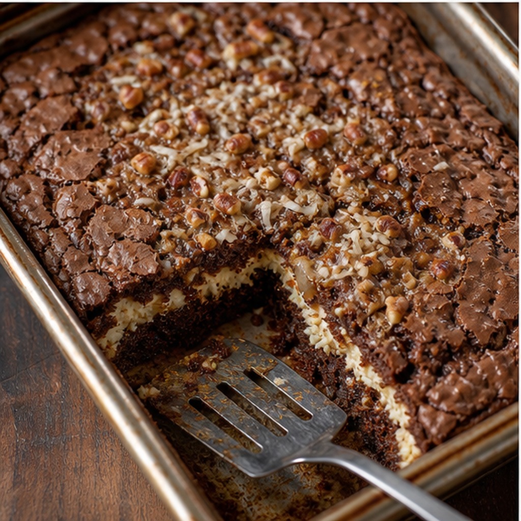 Gâteau renversé au chocolat allemand