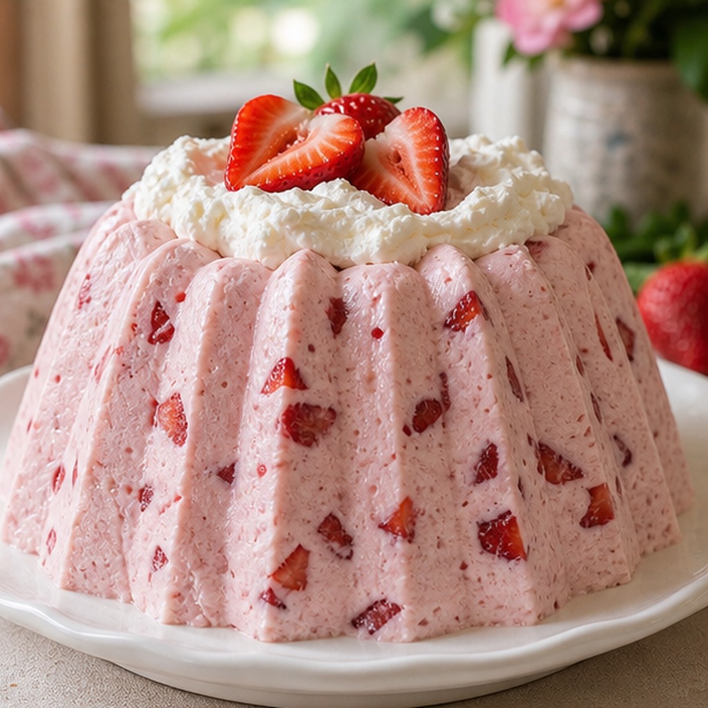 Crème bavaroise aux fraises