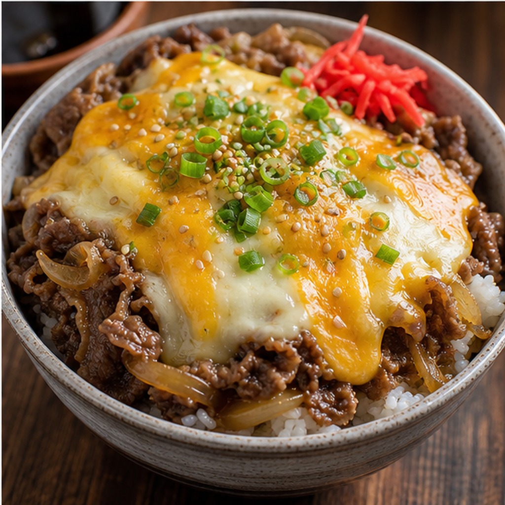 Gyudon with 3 Cheeses