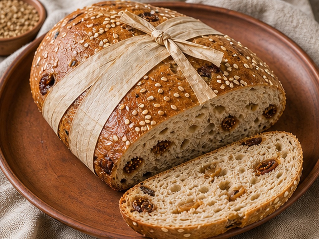 Bread Loaf Bound with Papyrus Strips