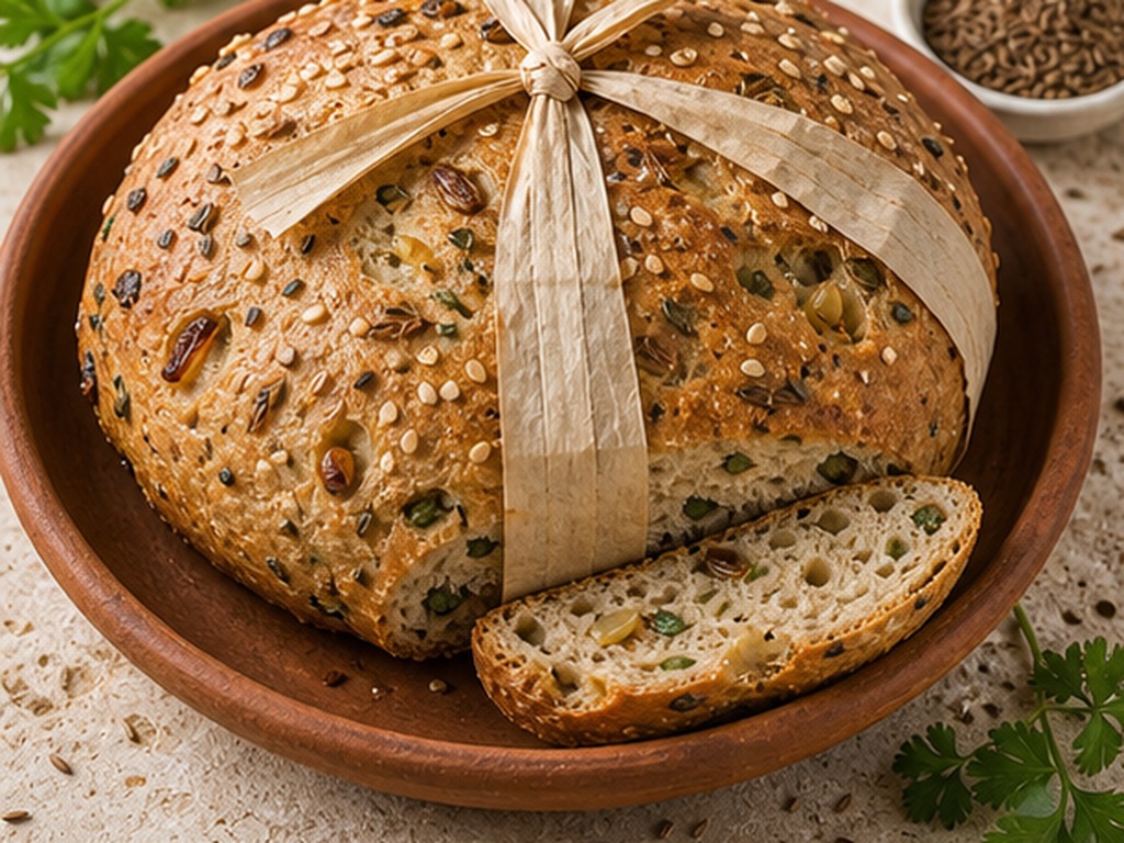Bread Loaf Bound with Papyrus Strips