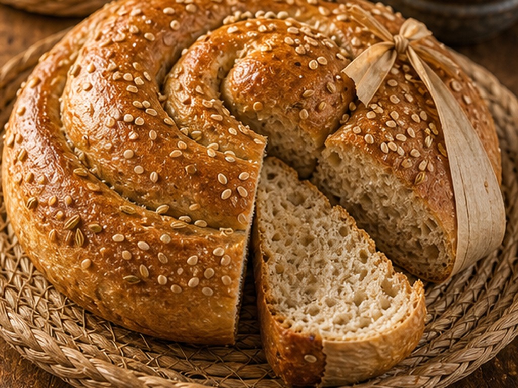 Bread Loaf Bound with Papyrus Strips