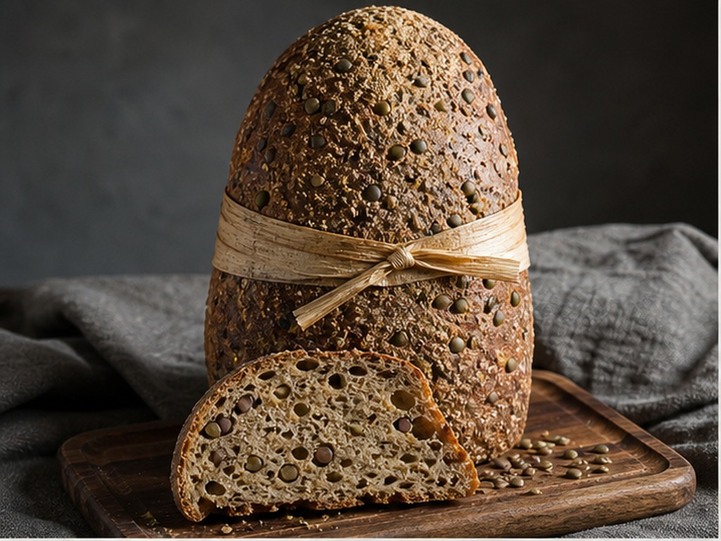 Bread Loaf Bound with Papyrus Strips
