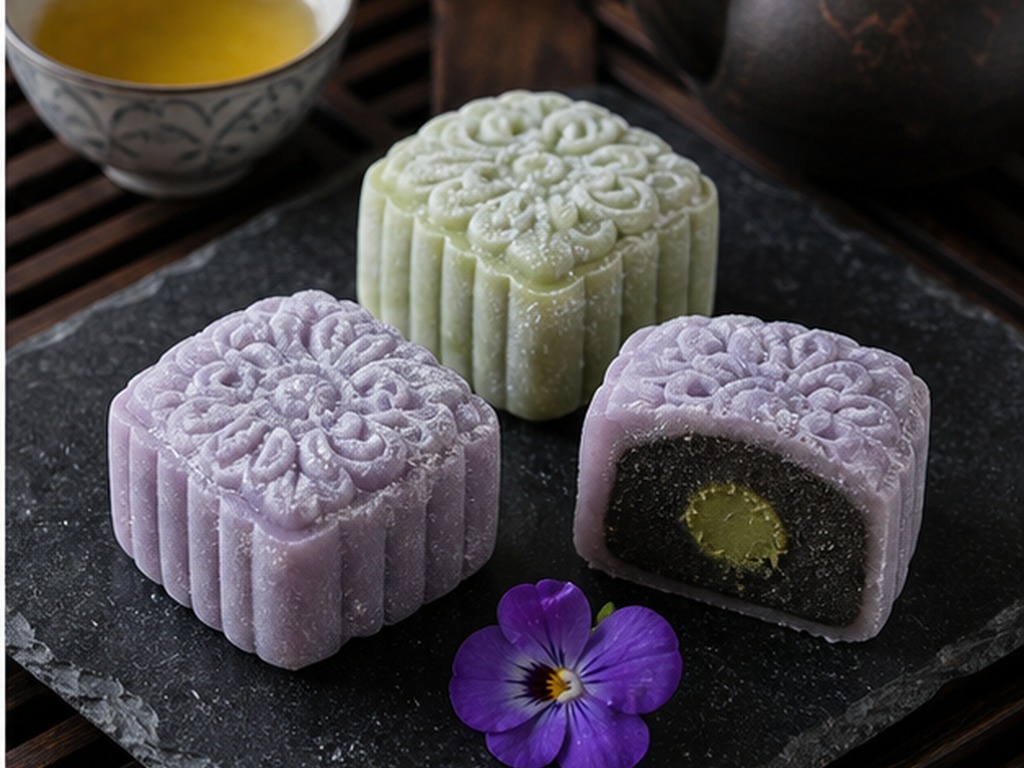 Pastel de luna de piel de nieve